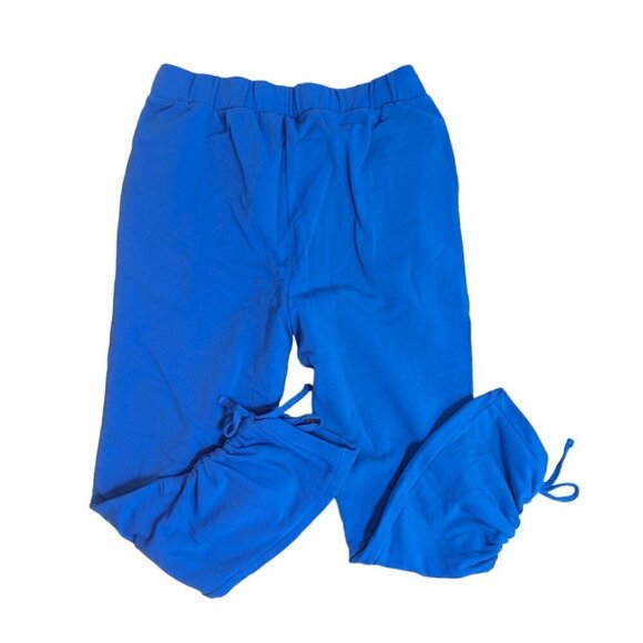 Blue Ruched Lounge Sweat Pants Joggers - Picture 4 of 6
